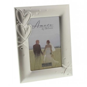 PHOTO FRAME HEARTS AND CRYSTALS 4x6"